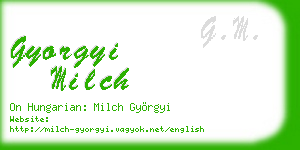 gyorgyi milch business card
